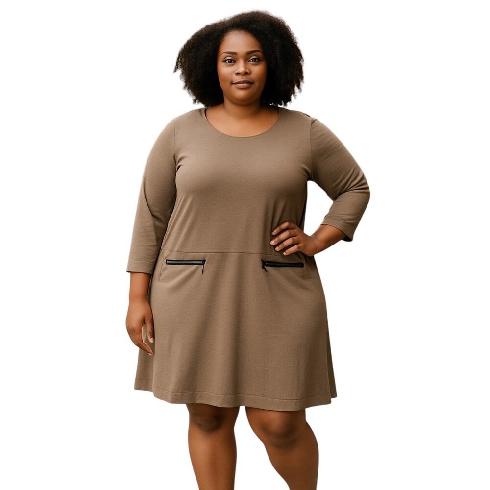 Soft Surroundings Long Sleeve Sweater Tunic Dress 1X (2788)